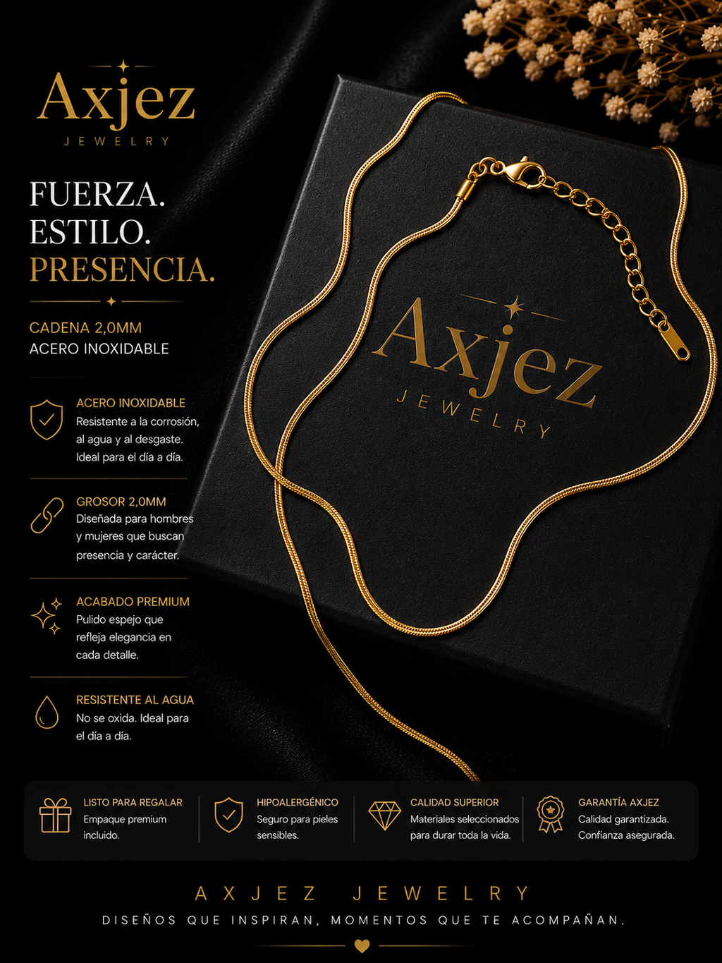 Necklace for men’s and women’s stainless steel