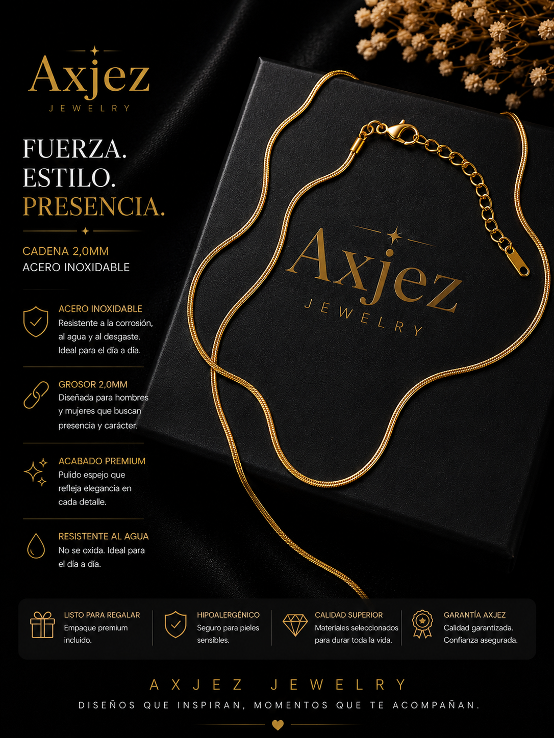 Necklace for men’s and women’s stainless steel