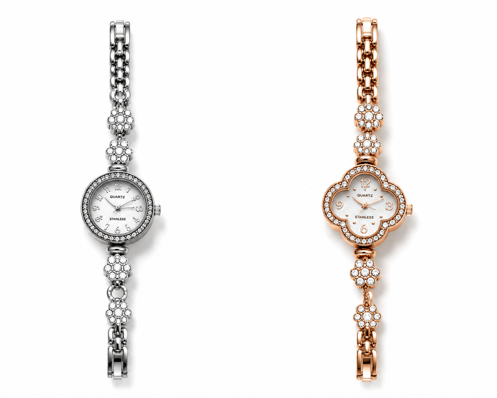 Quartz silver/ rose gold stainless steel for women’s