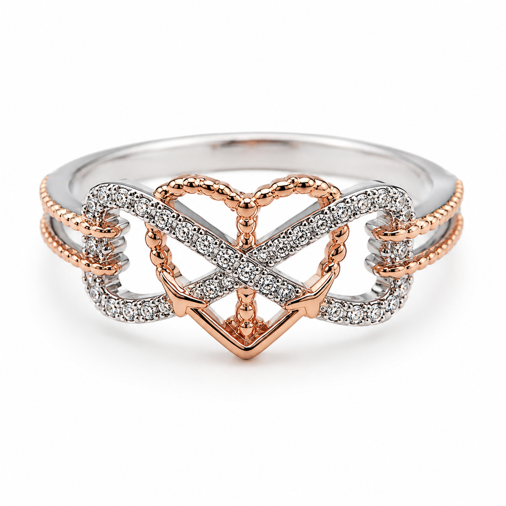 Women’s ring heart & infinite shape