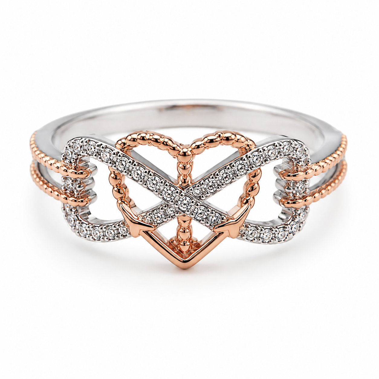 Women’s ring heart & infinite shape