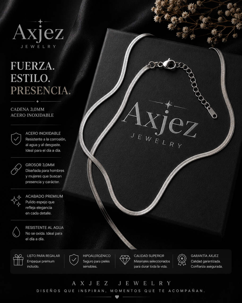 Necklace for men’s and women’s stainless steel