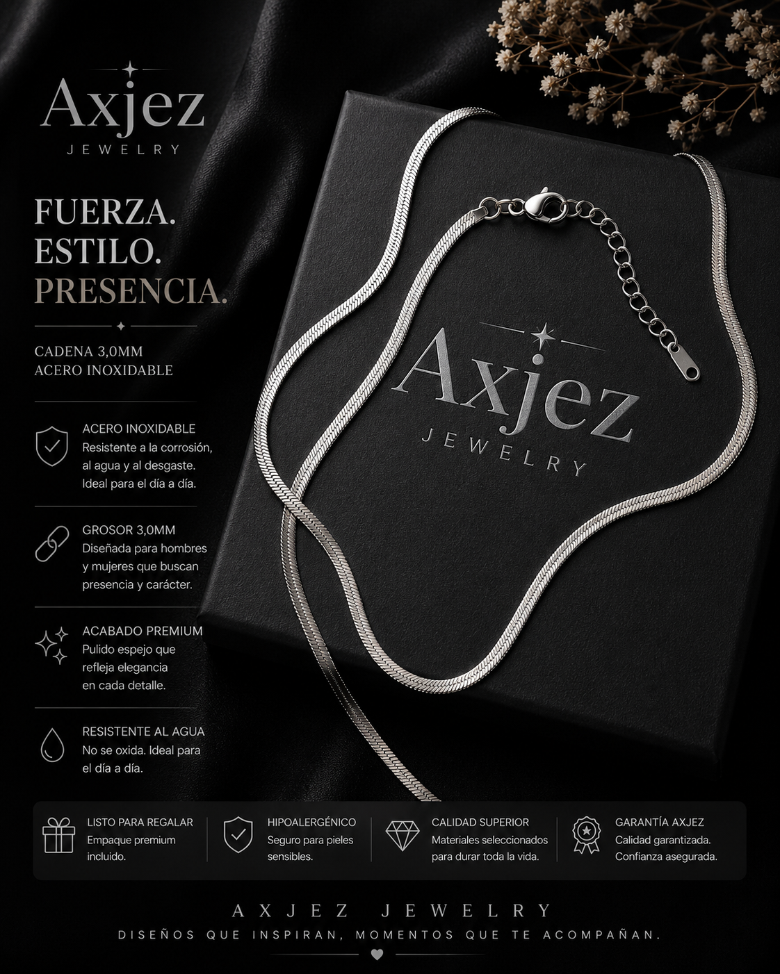 Necklace for men’s and women’s stainless steel