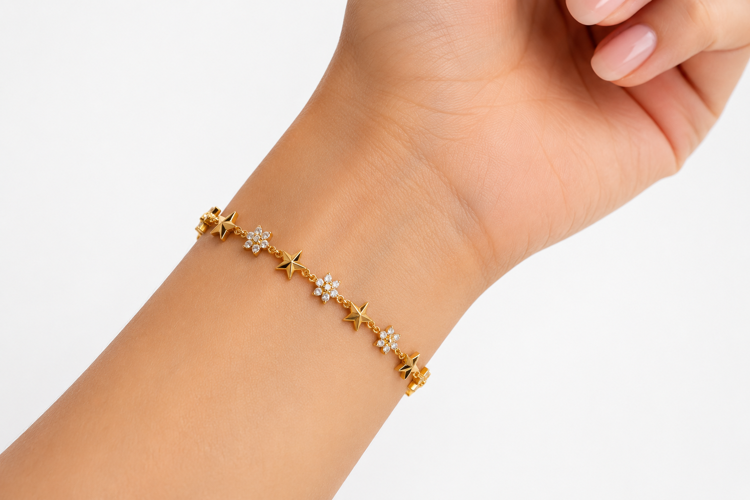Women’s bracelet stainless steel and 18k gold plated