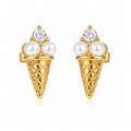 Ice cream earrings 18k gold plated for women’s