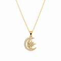 Collar Luna & Estrella Celestial – Stainless Steel 18K Real Gold Plated